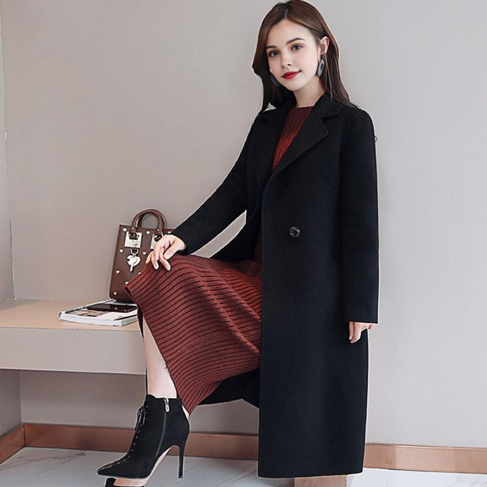 2025年 エレガントな女性用ウールコート ノッチドラペル  - Wool Coat Peacoat のレビューと価格