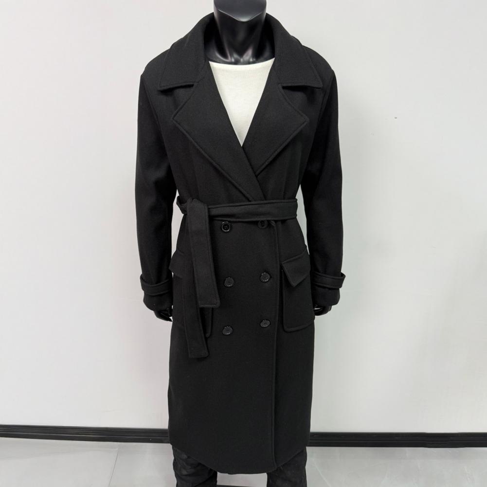 長袖コート レディースコート レディースダブルブレストトレン - Wool Coat Peacoat のレビューと価格