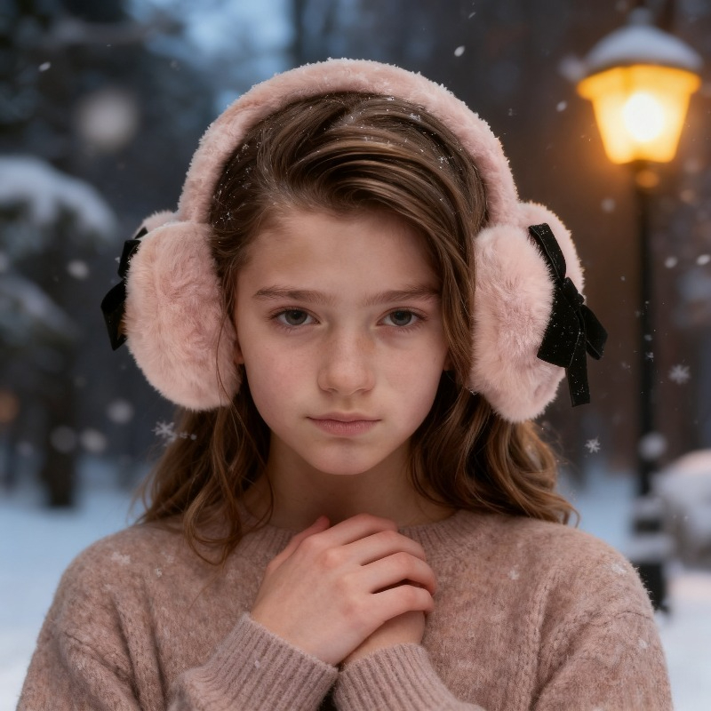 1pc 女性用冬用ソリッドカラーイヤーマフ、屋外用暖かさふわ - Earmuffs Foldable のレビューと価格