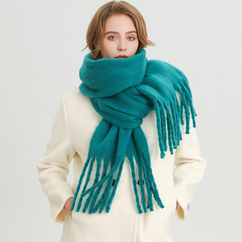 冬用スカーフ女性用カシミア暖かい固体パシュミナブランケットラ - Shawl Wrap Winter のレビューと価格