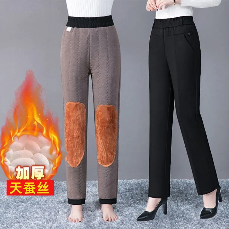ストレート脚パンツ女性秋/冬2022New女性着用高すべてマ - Corduroy Pant Warm のレビューと価格