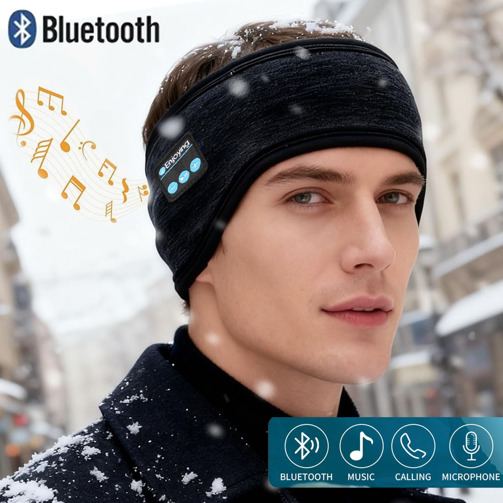 ワイヤレス Bluetooth ヘッドフォン ヘッドバンド  - Winter Headband Fleece のレビューと価格