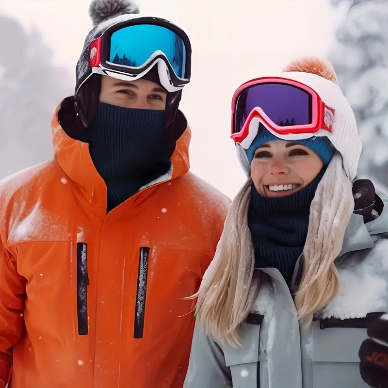 暖かいニットスカーフ、厚手のプラッシュ素材、防風、冬用ネック - Neck Gaiter Fleece のレビューと価格