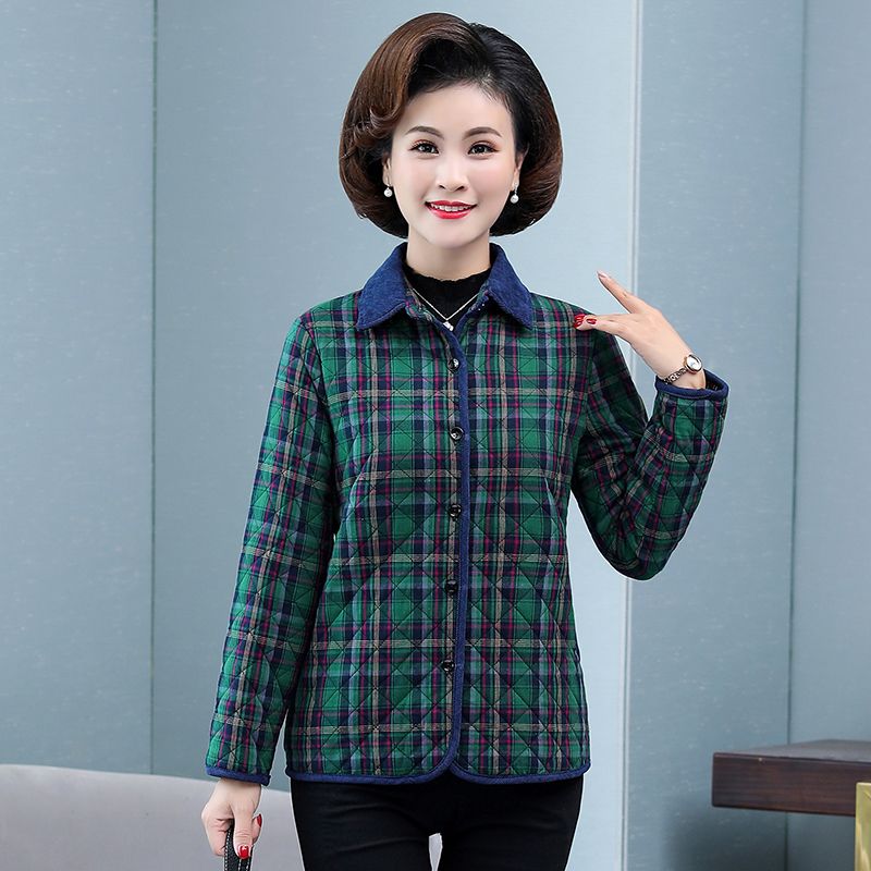秋冬チェック柄コットンシャツ厚手長袖ルーズフィットレディース - Flannel Shirt Lined のレビューと価格