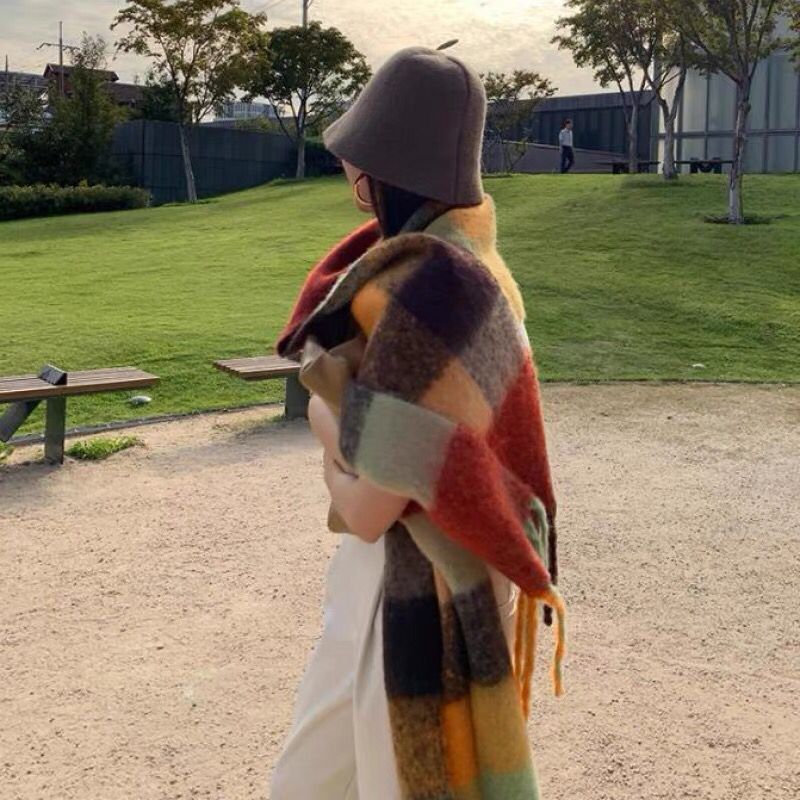 新しい高級冬厚く暖かいスカーフ女性カシミヤショールとラップパ - Cashmere Pashmina Wrap のレビューと価格