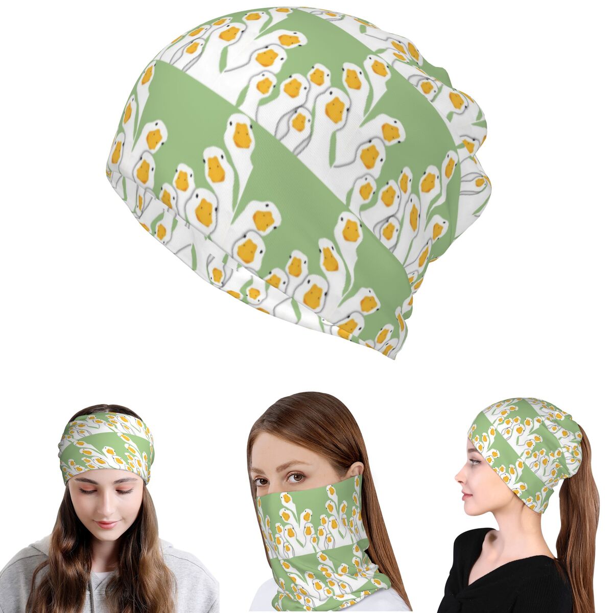 漫画人気のガチョウ動物バンダナネックカバーマジックスカーフ暖 - Knit Beanie Hat Warm のレビューと価格