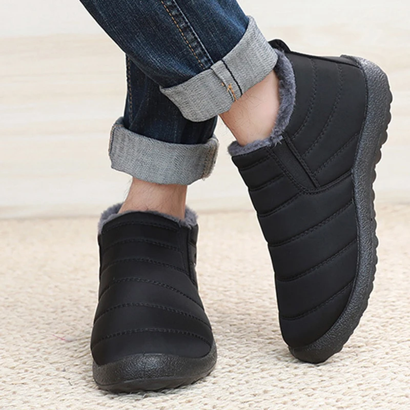 ファッションメンズスノーブーツ足首高保温靴寒い冬用防水屋外雪 - Waterproof Winter Boot のレビューと価格