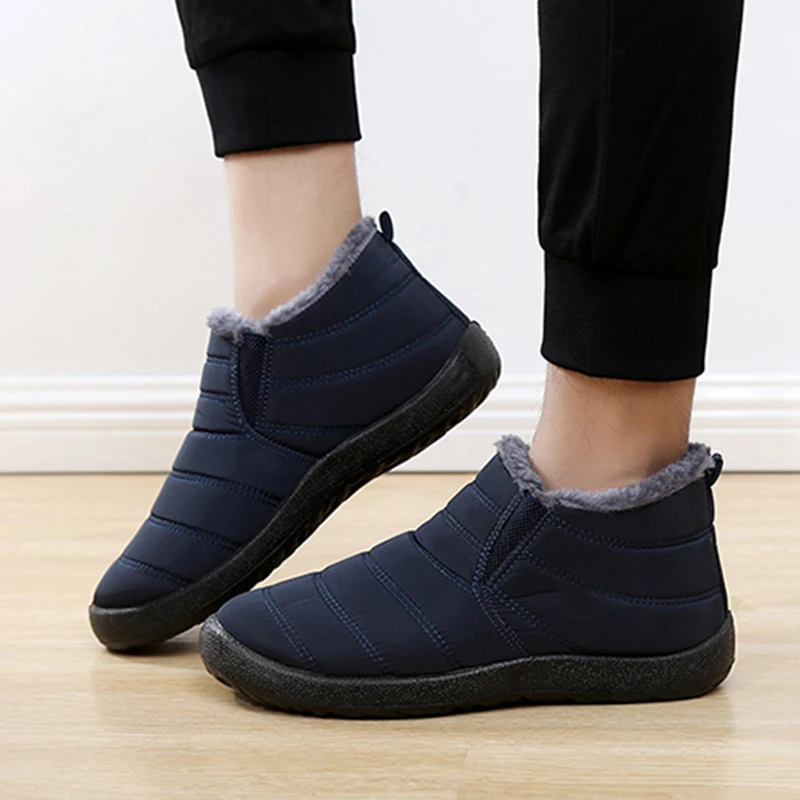 ファッションメンズスノーブーツ足首高保温靴寒い冬用防水屋外雪 - Waterproof Winter Boot のレビューと価格