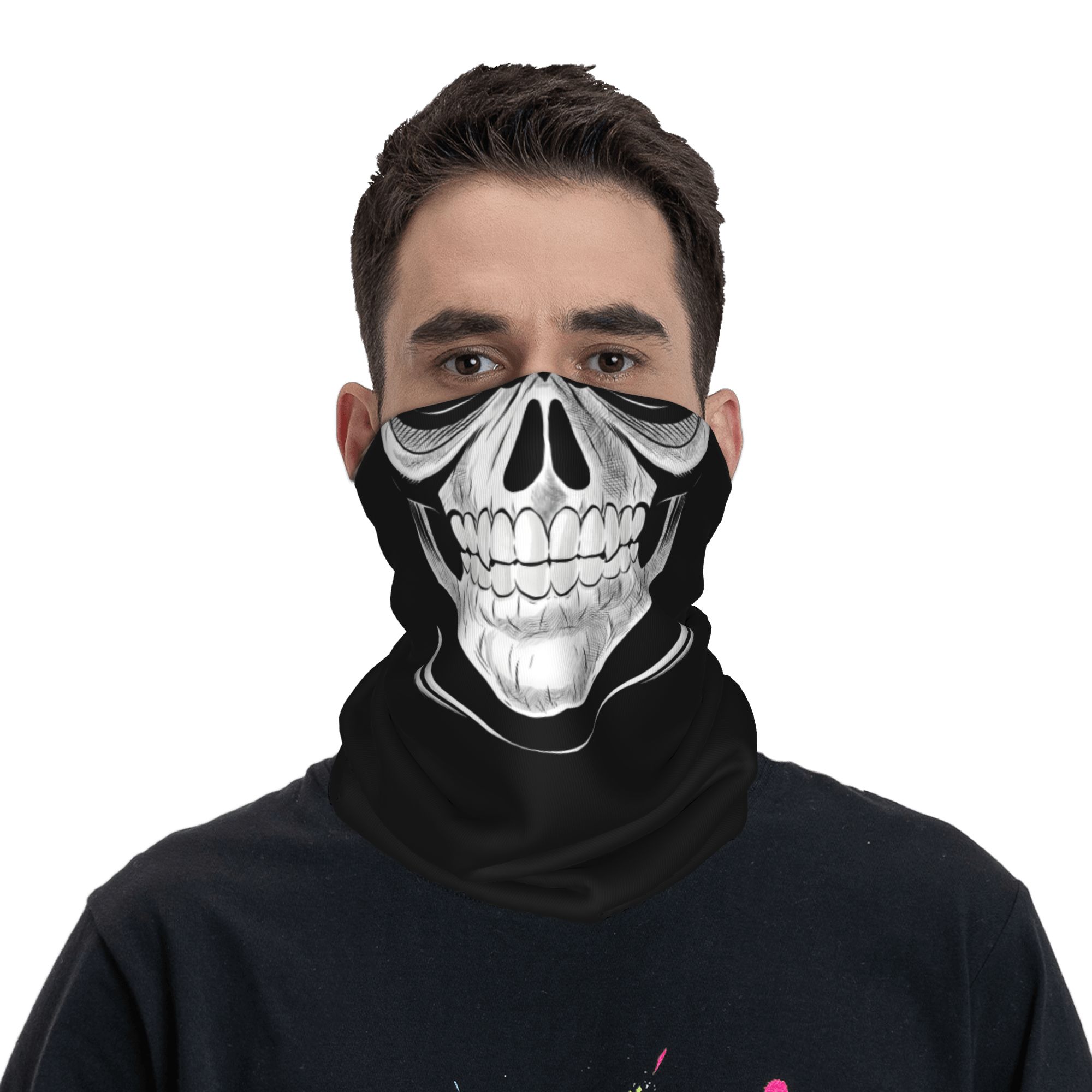 カスタムクールシームレスマスクネックゲイター男女兼用防風冬ス - Neck Gaiter Fleece のレビューと価格