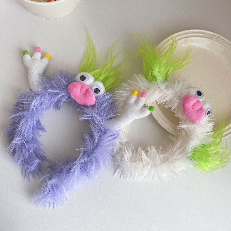 女性のための面白いぬいぐるみヘッドバンド、かわいいふわふわの - Winter Headband Fleece のレビューと価格