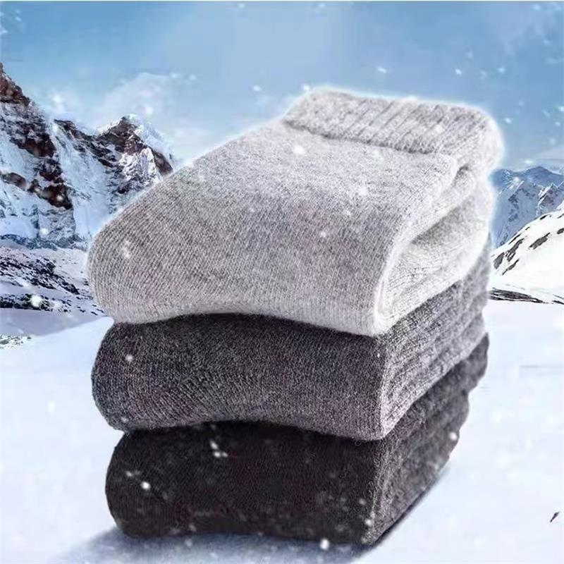 4 ペア/ロットメンズ冬超厚手サーマルソックスウール男性女性 - Thermal Sock Wool のレビューと価格