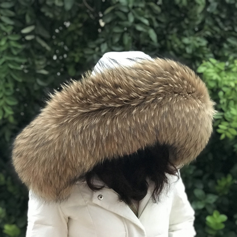 ファーカラー,冬の毛皮のコート,女性用,冬用の天然アライグマ - Shawl Wrap Winter のレビューと価格
