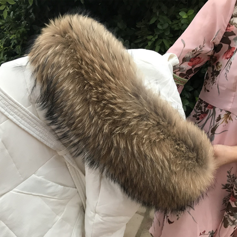 ファーカラー,冬の毛皮のコート,女性用,冬用の天然アライグマ - Shawl Wrap Winter のレビューと価格