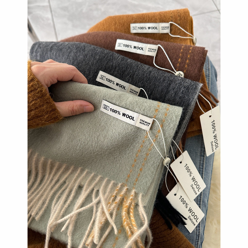 エレガントな良質 100% ウールスカーフ女性男性秋冬ネッカ - Wool Scarf Men のレビューと価格