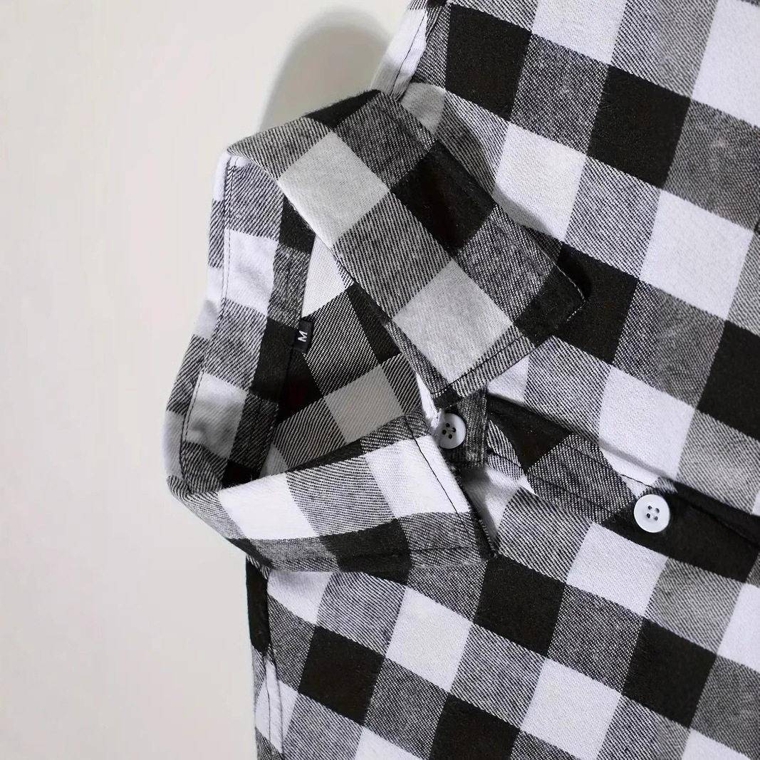 メンズシェルパ裏地付きフランネルシャツジャケット 春シーズン - Flannel Shirt Lined のレビューと価格