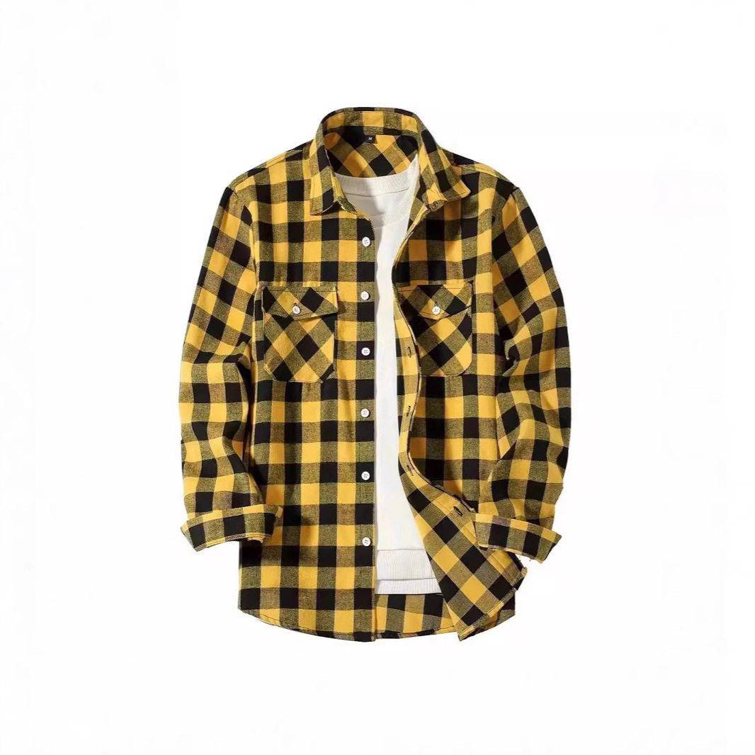 メンズシェルパ裏地付きフランネルシャツジャケット 春シーズン - Flannel Shirt Lined のレビューと価格