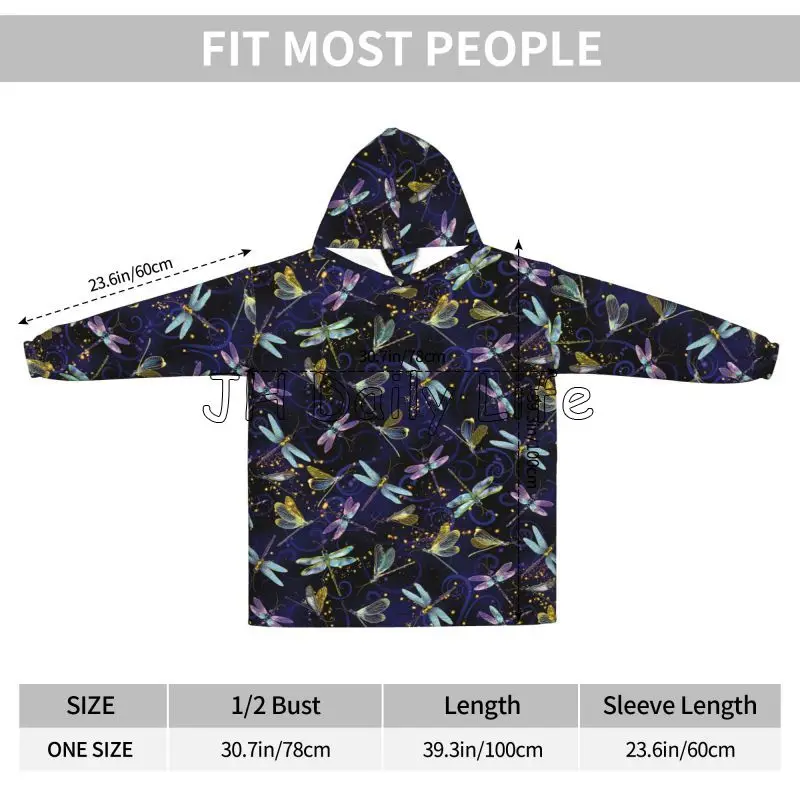 トンボギャラクシーウェアラブルブランケットパーカー女性シェル - Sherpa Hoodie Fleece のレビューと価格