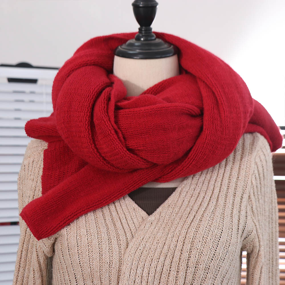 高品質ソリッドカラー男性ウールスカーフシンプルなソフト冬カシ - Wool Scarf Men のレビューと価格