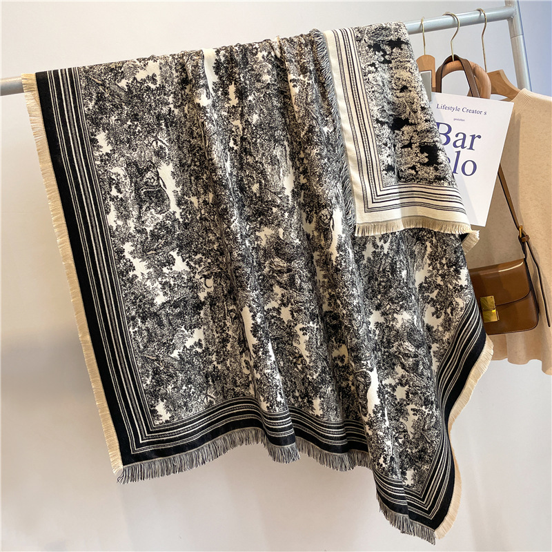 女性のための豪華なカシミヤブレンドブファンダプリントスカーフ - Cashmere Pashmina Wrap のレビューと価格