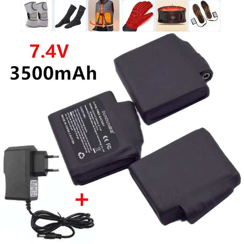 加熱手袋バッテリー 7.4V 3500mah ポリマーリチウ - Heated Vest Battery のレビューと価格