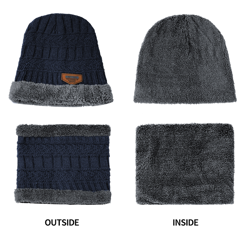 メンズニット帽 冬用ビーニー帽 レディース厚手ウールネックウ - Wool Scarf Men のレビューと価格