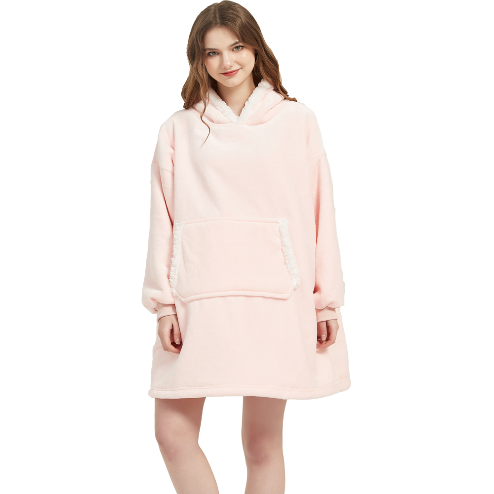 大人、珊瑚のフリース、Sherpaブランケット、超ソフト、暖 - Sherpa Hoodie Fleece のレビューと価格