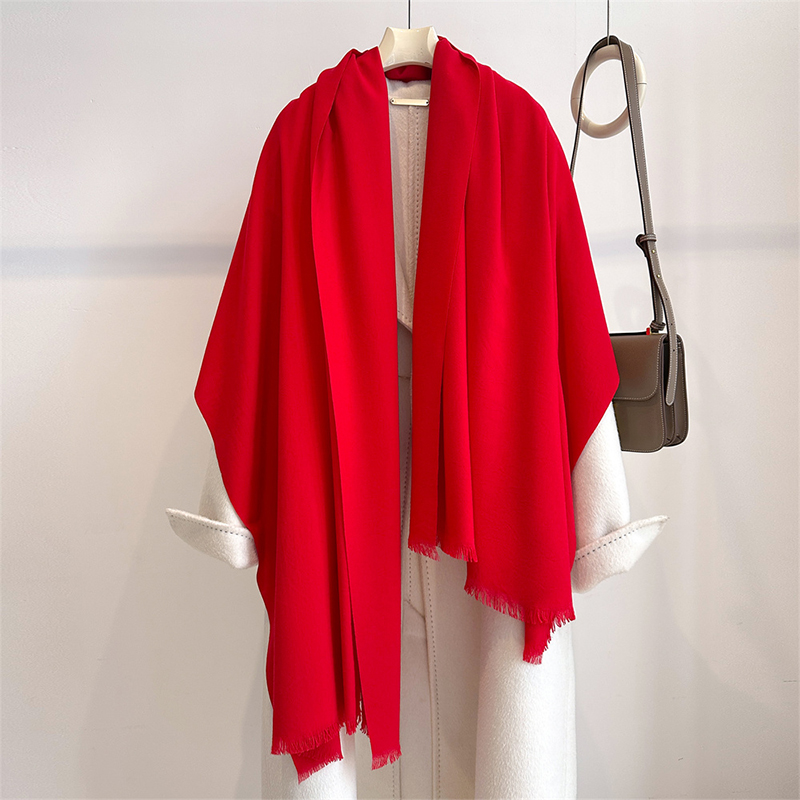 高級冬カシミヤスカーフ レディース 無地 ハンカチ 暖かいパ - Cashmere Pashmina Wrap のレビューと価格