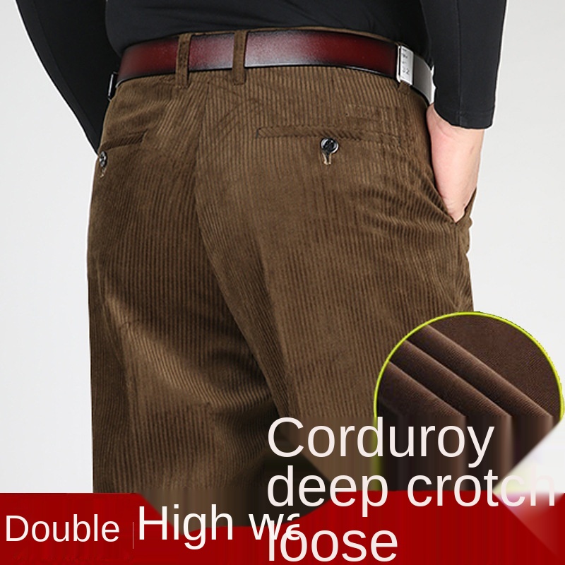 メンズダブルプリーツコーデュロイパンツ,コットン,ソフト,ウ - Corduroy Pant Warm のレビューと価格