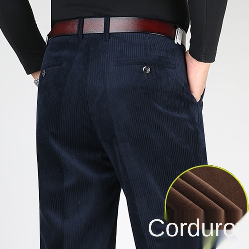メンズダブルプリーツコーデュロイパンツ,コットン,ソフト,ウ - Corduroy Pant Warm のレビューと価格
