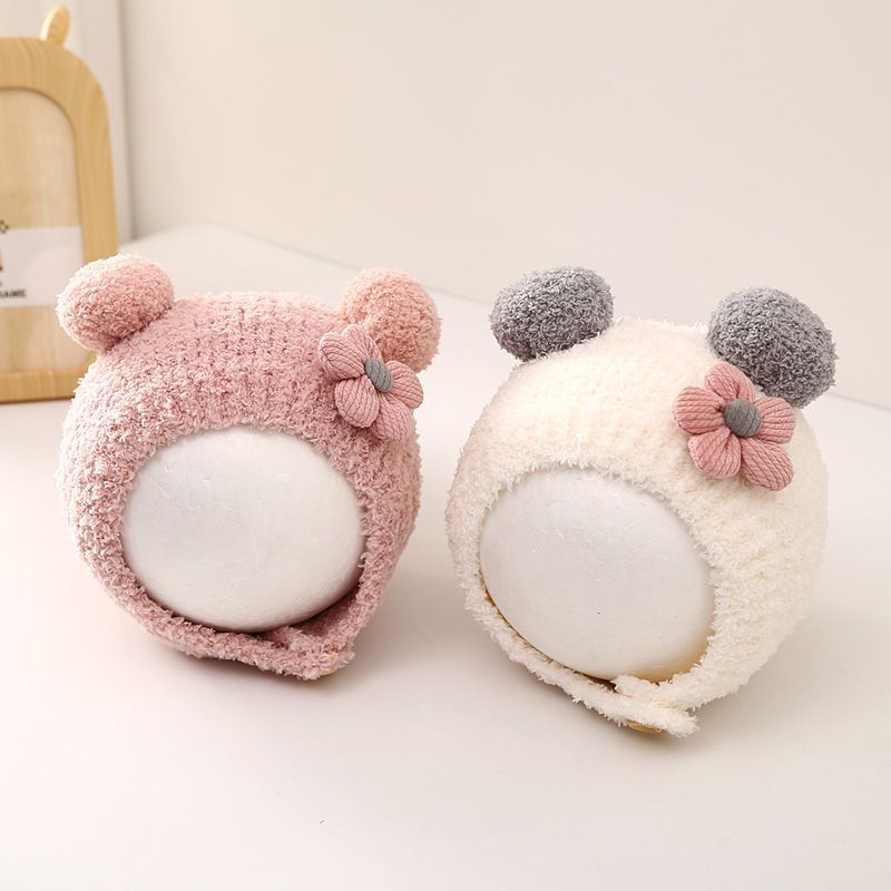 冬暖かいベビービーニーかわいいチェリープルオーバーキャップ耳 - Knit Beanie Hat Warm のレビューと価格
