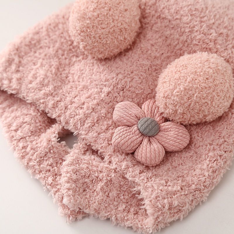 冬暖かいベビービーニーかわいいチェリープルオーバーキャップ耳 - Knit Beanie Hat Warm のレビューと価格