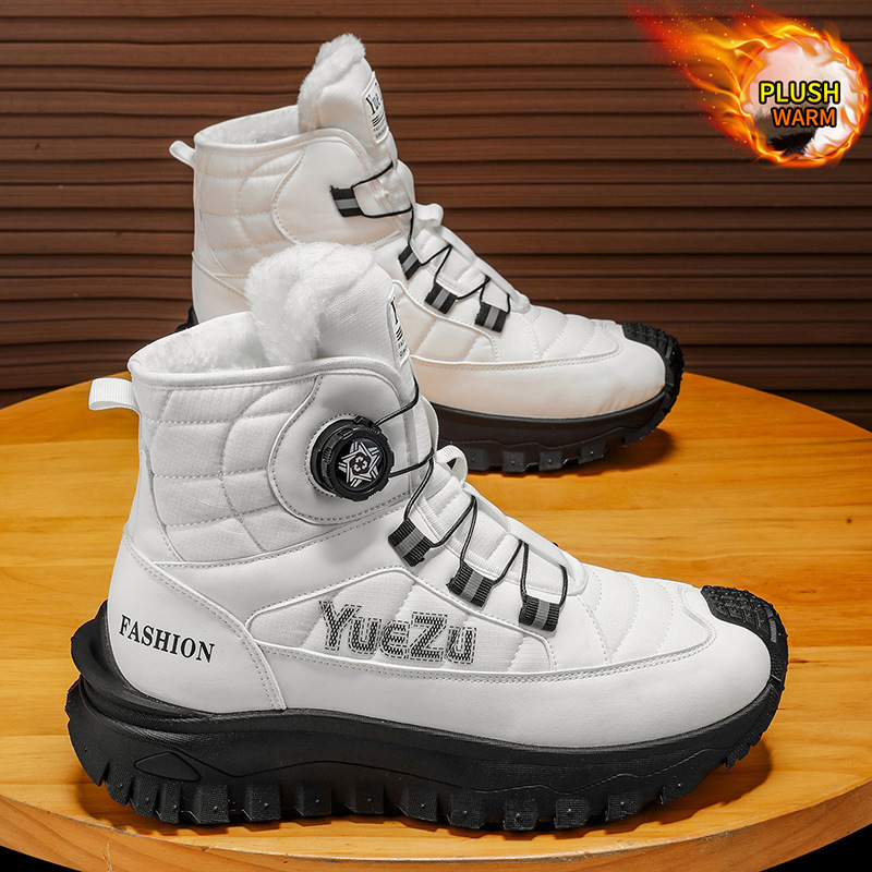 ビッグサイズメンズウィンタースノーブーツハイトップフリース裏 - Waterproof Winter Boot のレビューと価格