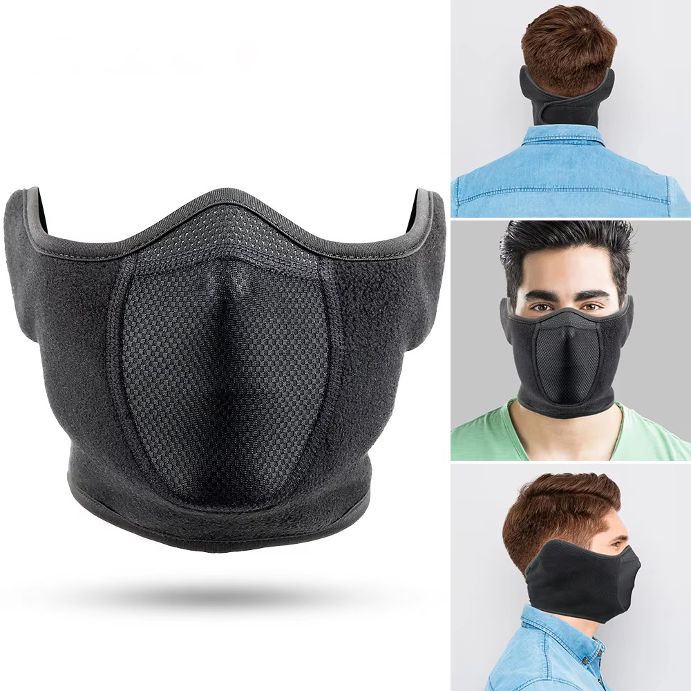 防寒ネックウォーマー耳カバーフリースサーマルスカーフマスクフ - Fleece Ear Warmer Band のレビューと価格