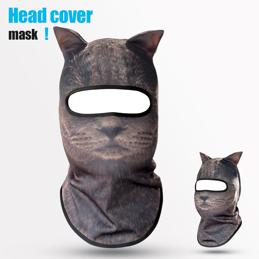 3D猫型アニマルスキー用バラクラバ、耳付きスキーマスク、スキ - Balaclava Ski Mask のレビューと価格