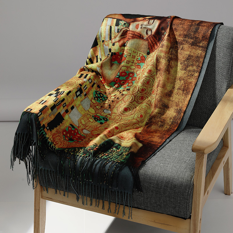 高級ブランド油絵カシミヤスカーフ女性のための暖かい冬パシュミ - Cashmere Pashmina Wrap のレビューと価格