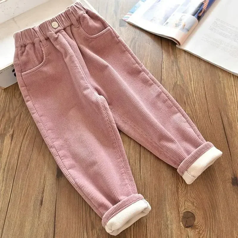 女の子用コーデュロイパンツ 冬用暖かいフリース裏地付き厚手パ - Corduroy Pant Warm のレビューと価格