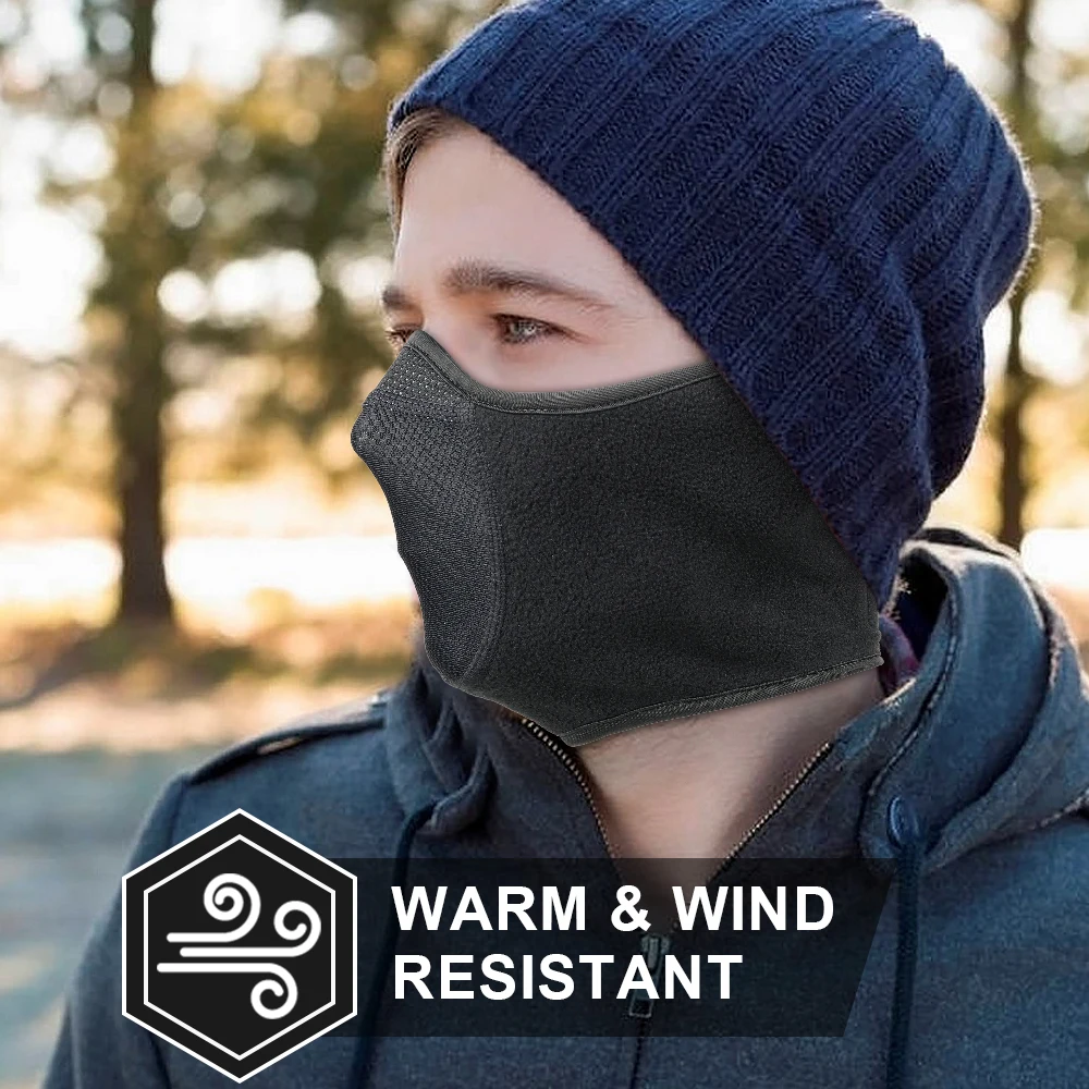 冬のネックウォーマーイヤーカバー寒い天候のフェイスマスクスキ - Fleece Ear Warmer Band のレビューと価格