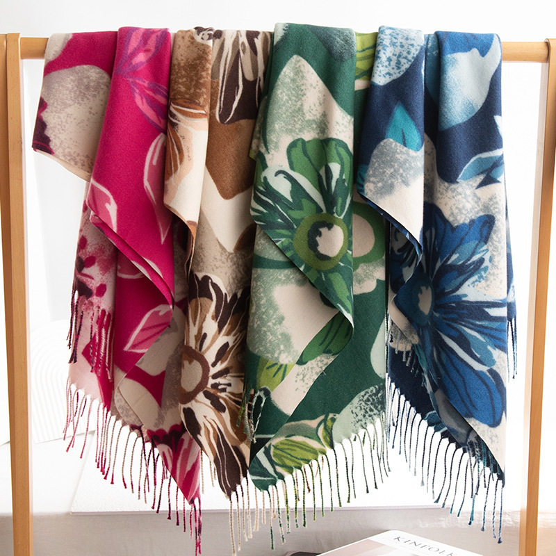 高級スカーフカシミヤパシュミナ冬の新ショール厚く暖かいファッ - Cashmere Pashmina Wrap のレビューと価格