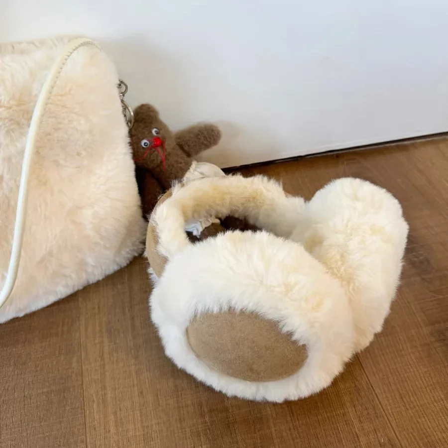 ファッションぬいぐるみイヤーマフ折りたたみ式厚手ウールイヤー - Earmuffs Foldable のレビューと価格
