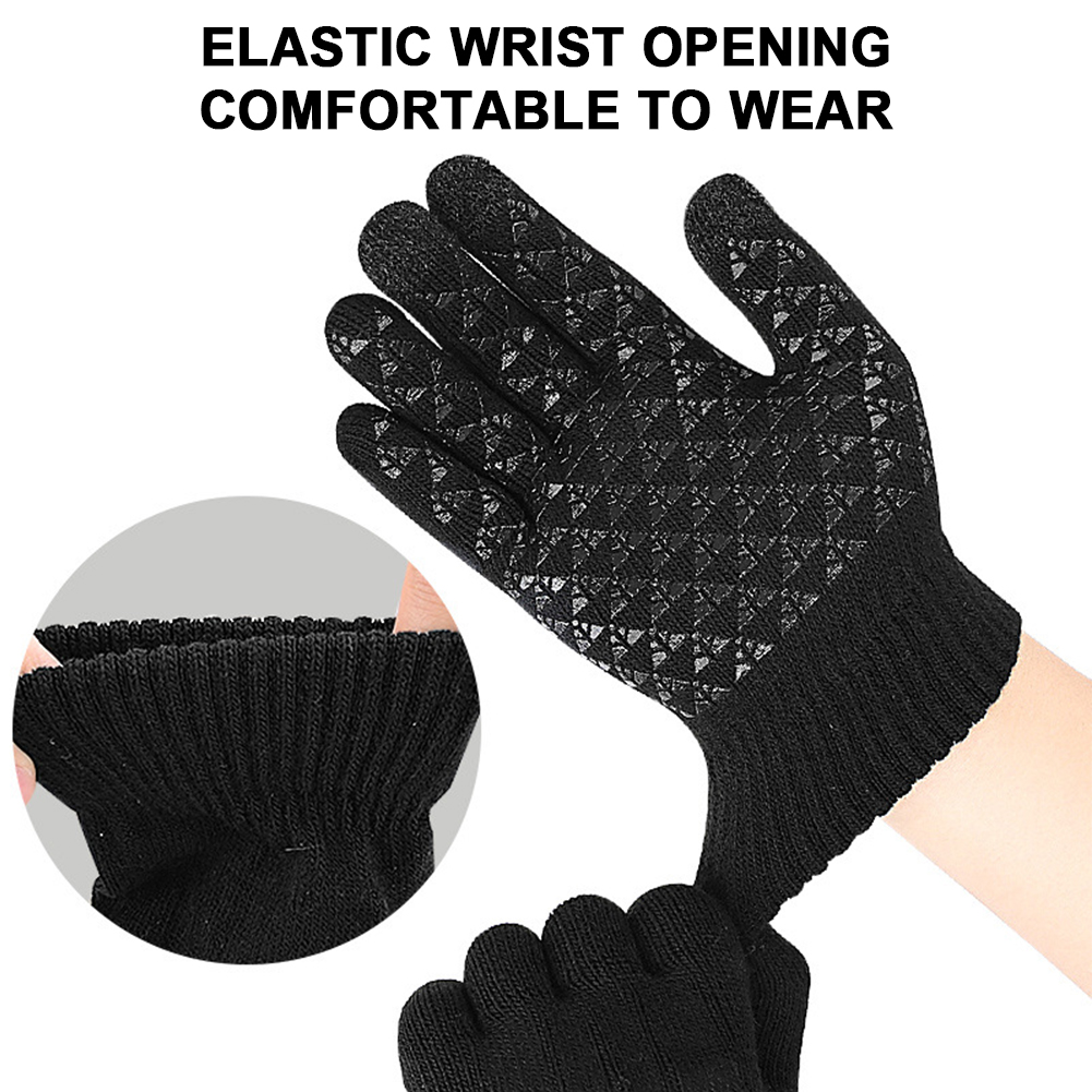 5-1 ペア USB 加熱ニット手袋タッチスクリーン手袋滑り - Touch Screen Gloves のレビューと価格