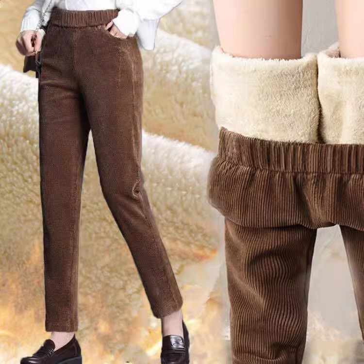 1 個女性秋冬ぬいぐるみ肥厚カジュアルパンツコーデュロイ暖か - Corduroy Pant Warm のレビューと価格