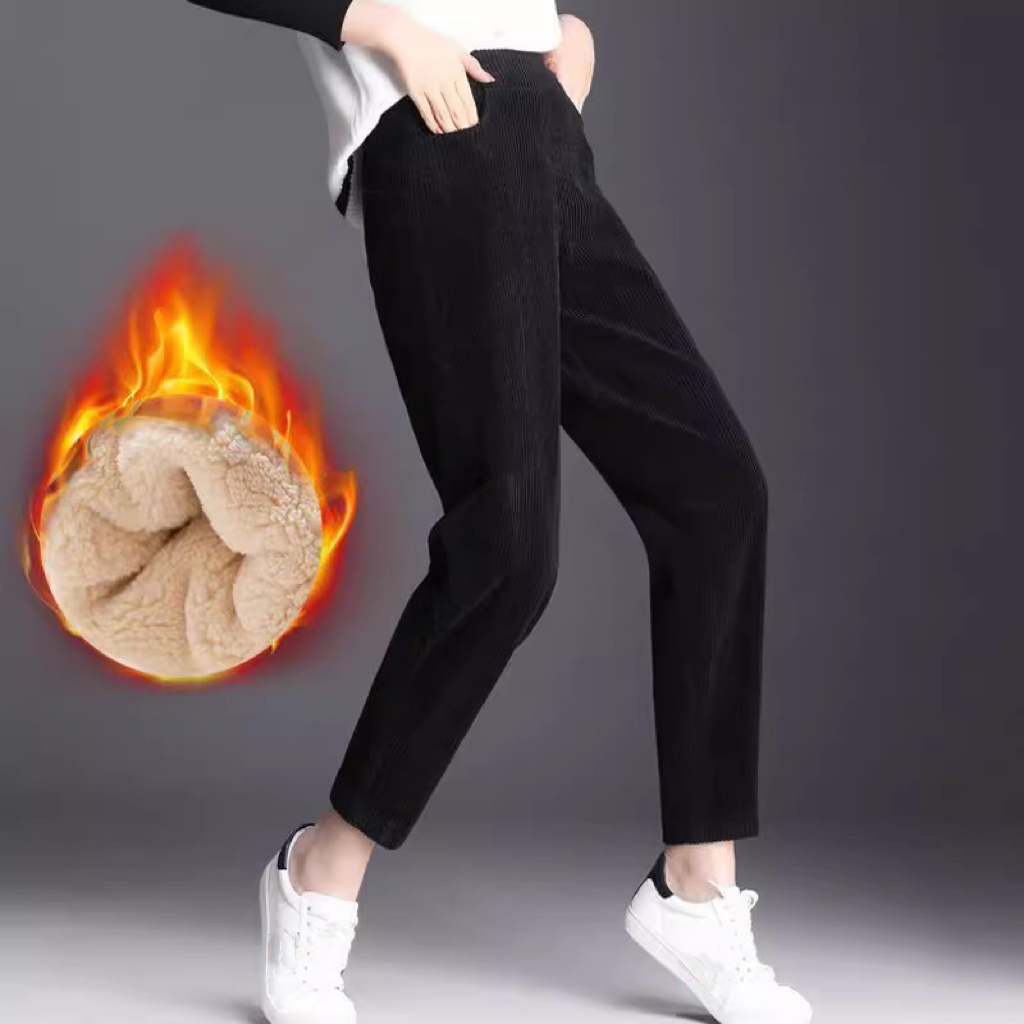 1 個女性秋冬ぬいぐるみ肥厚カジュアルパンツコーデュロイ暖か - Corduroy Pant Warm のレビューと価格