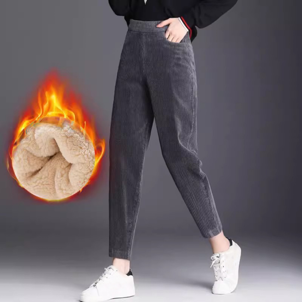 1 個女性秋冬ぬいぐるみ肥厚カジュアルパンツコーデュロイ暖か - Corduroy Pant Warm のレビューと価格