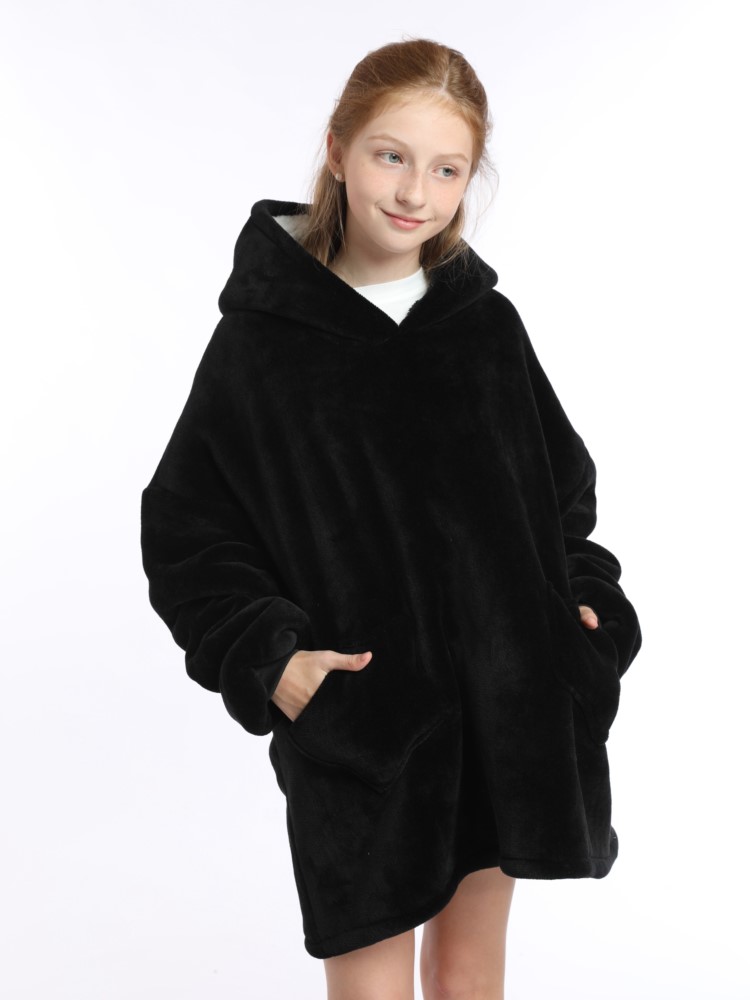 子供のための特大のsherpaブランケットパーカー、10代、 - Sherpa Hoodie Fleece のレビューと価格