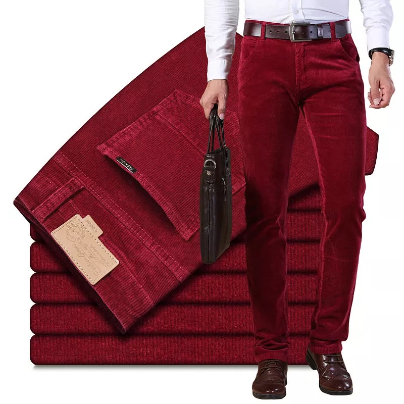 秋冬メンズ厚く暖かいコーデュロイパンツ男性カジュアルビジネス - Corduroy Pant Warm のレビューと価格