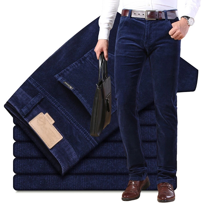 秋冬メンズ厚く暖かいコーデュロイパンツ男性カジュアルビジネス - Corduroy Pant Warm のレビューと価格