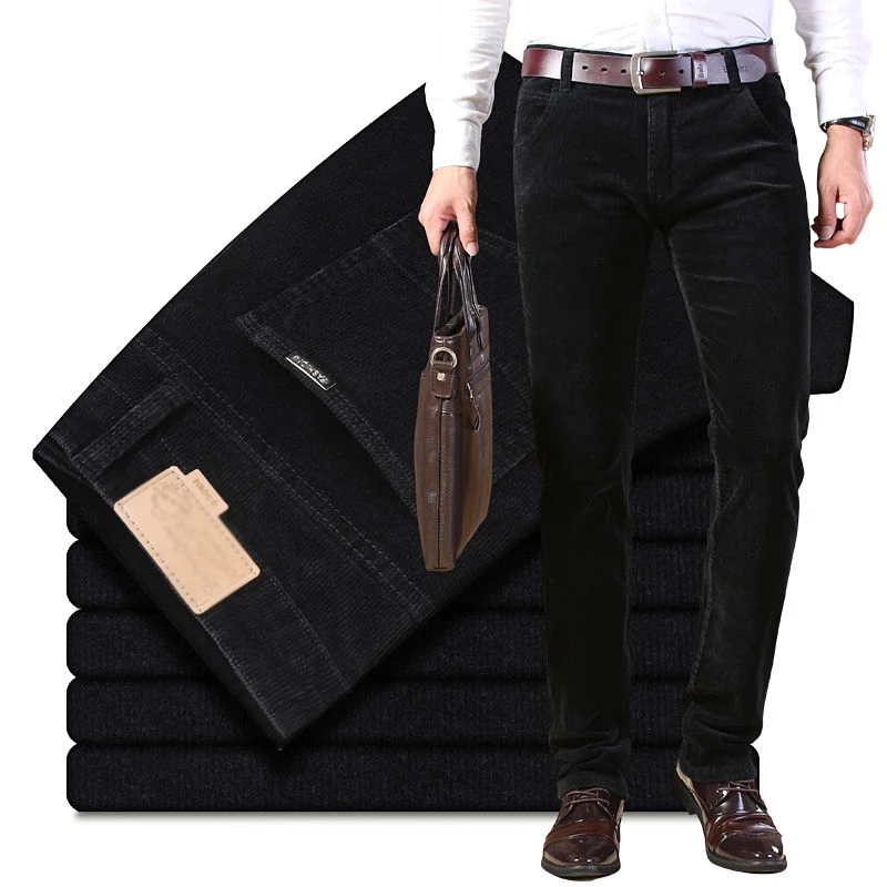 秋冬メンズ厚く暖かいコーデュロイパンツ男性カジュアルビジネス - Corduroy Pant Warm のレビューと価格