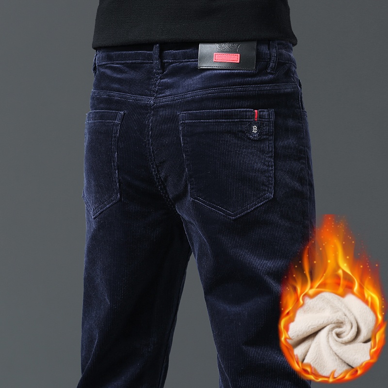 メンズ コーデュロイ パンツ 冬 厚い裏地 プラッシュ 暖か - Corduroy Pant Warm のレビューと価格