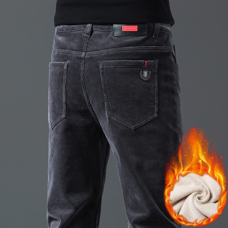 メンズ コーデュロイ パンツ 冬 厚い裏地 プラッシュ 暖か - Corduroy Pant Warm のレビューと価格